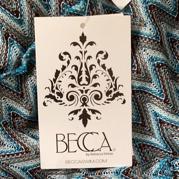 BECCA NWT WOMENS SMALL PANTS SWIMSUIT COVER UP WIDE OPEN SLIT LEG SHEER - Picture 3 of 6